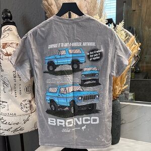 Vintage Ford Bronco Blue and Gray Distressed  T-Shirt